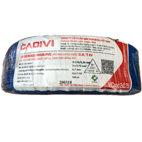 Dây điện Cadivi VCmd 2x0.75 - 0,6/1kV