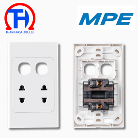 Ổ cắm đôi 2 chấu 16A + 2 Lỗ A20US2XXN