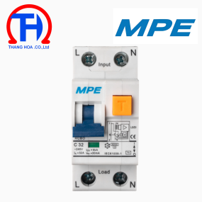 Cầu dao bảo vệ dòng rò, quá tải và ngắn mạch RCBO 2 cực, 32A, 30mA, 6kA RCBO-30/232