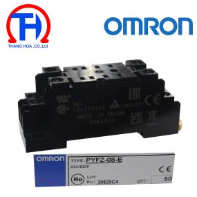 Đế relay OMRON PYFZ-08-E Số chân cắm: 8; Chân pin dẹt; 10A; 250VAC; Lắp thanh ray DIN, Lắp mặt (bắt vít); Bắt vít